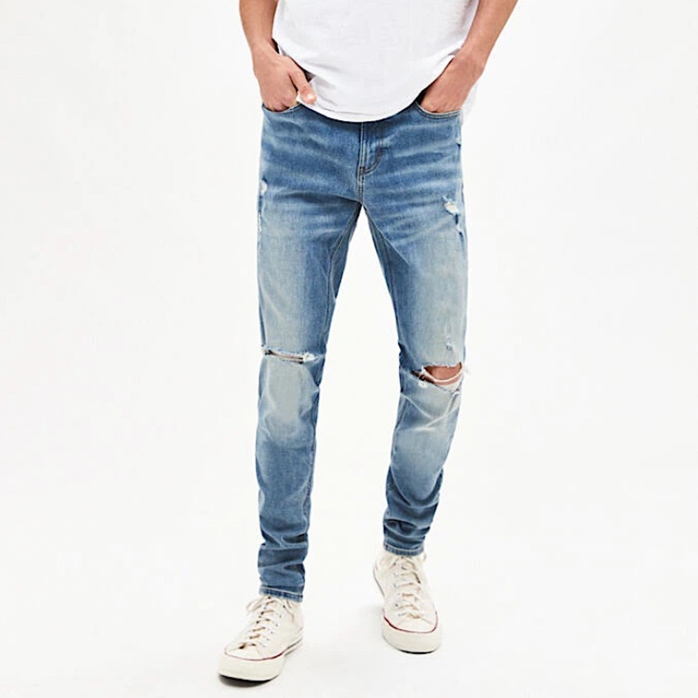 PacSun Medium Destroy Stacked Skinny Jeans 30x30